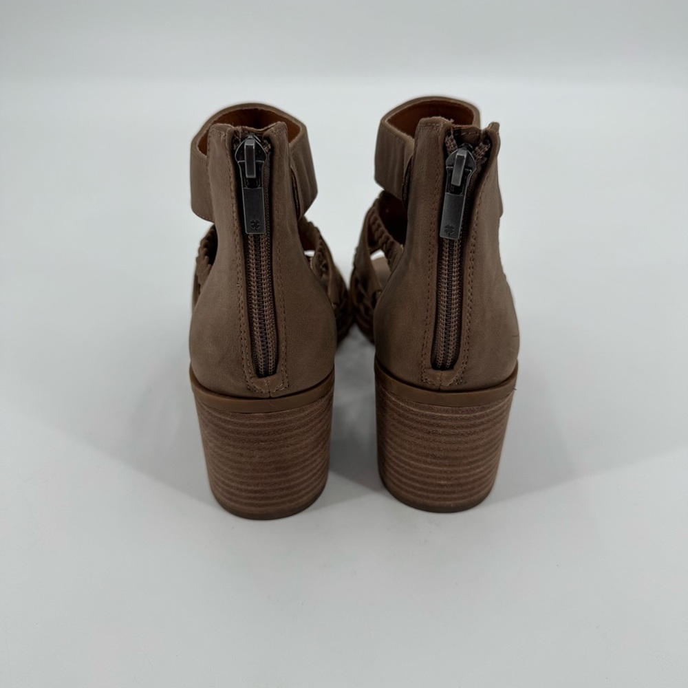 Lucky Brand Women's Brown Caged Braided Strap Block Heel Tulina Sandals Size 9 - Picture 8 of 10